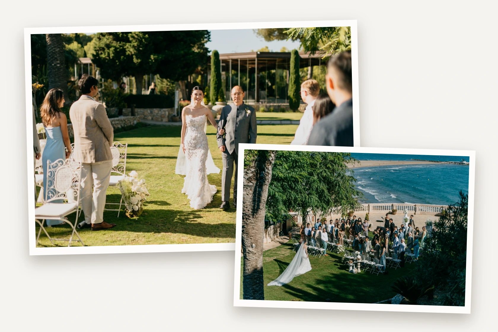 Boda en El Xalet del Nin, Sitges: ceremonia con vistas al mar. Piña Colada