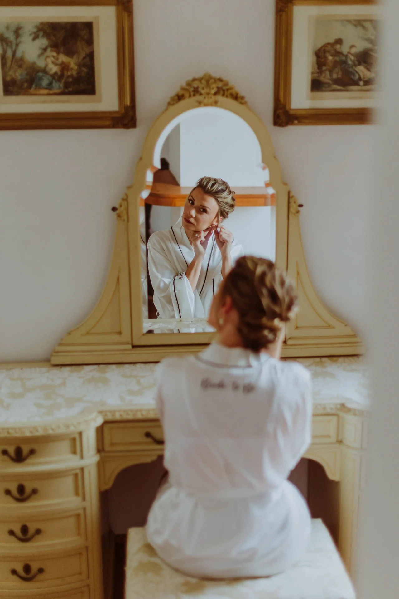 Detalle de preparativos de boda en La Baronia, finca cerca de Barcelona