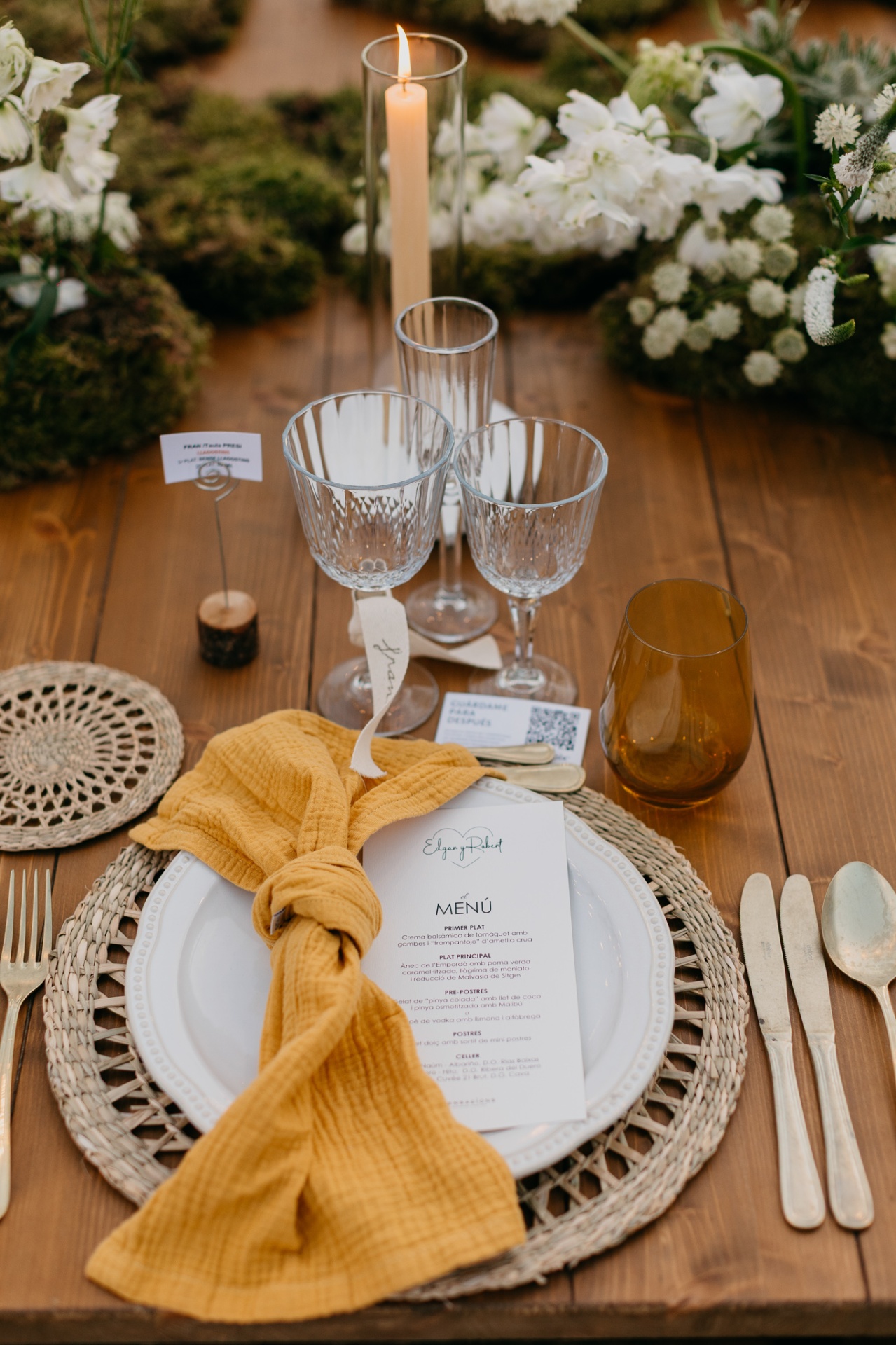 Place setting detail with menu card